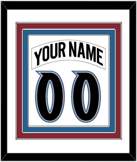 Colorado Nameplate & Number (Back) Combined - Home White (1995-1996) - Premier Tier 1
