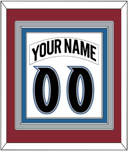 Colorado Nameplate & Number (Back) Combined - Home White (1995-1996) - Premier Tier 2