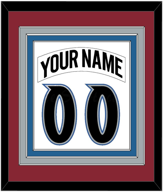 Colorado Nameplate & Number (Back) Combined - Home White (1995-1996) - Premier Tier 2