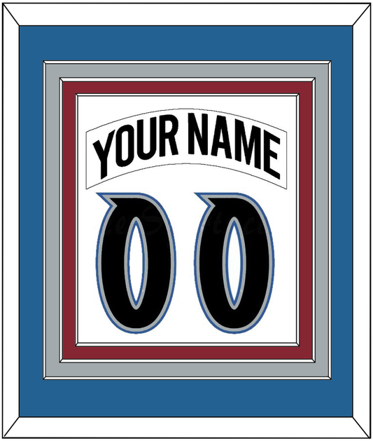 Colorado Nameplate & Number (Back) Combined - Home White (1995-1996) - Premier Tier 3