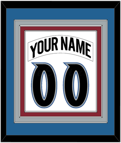 Colorado Nameplate & Number (Back) Combined - Home White (1995-1996) - Premier Tier 3