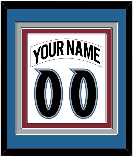 Colorado Nameplate & Number (Back) Combined - Home White (1995-1996) - Premier Tier 3