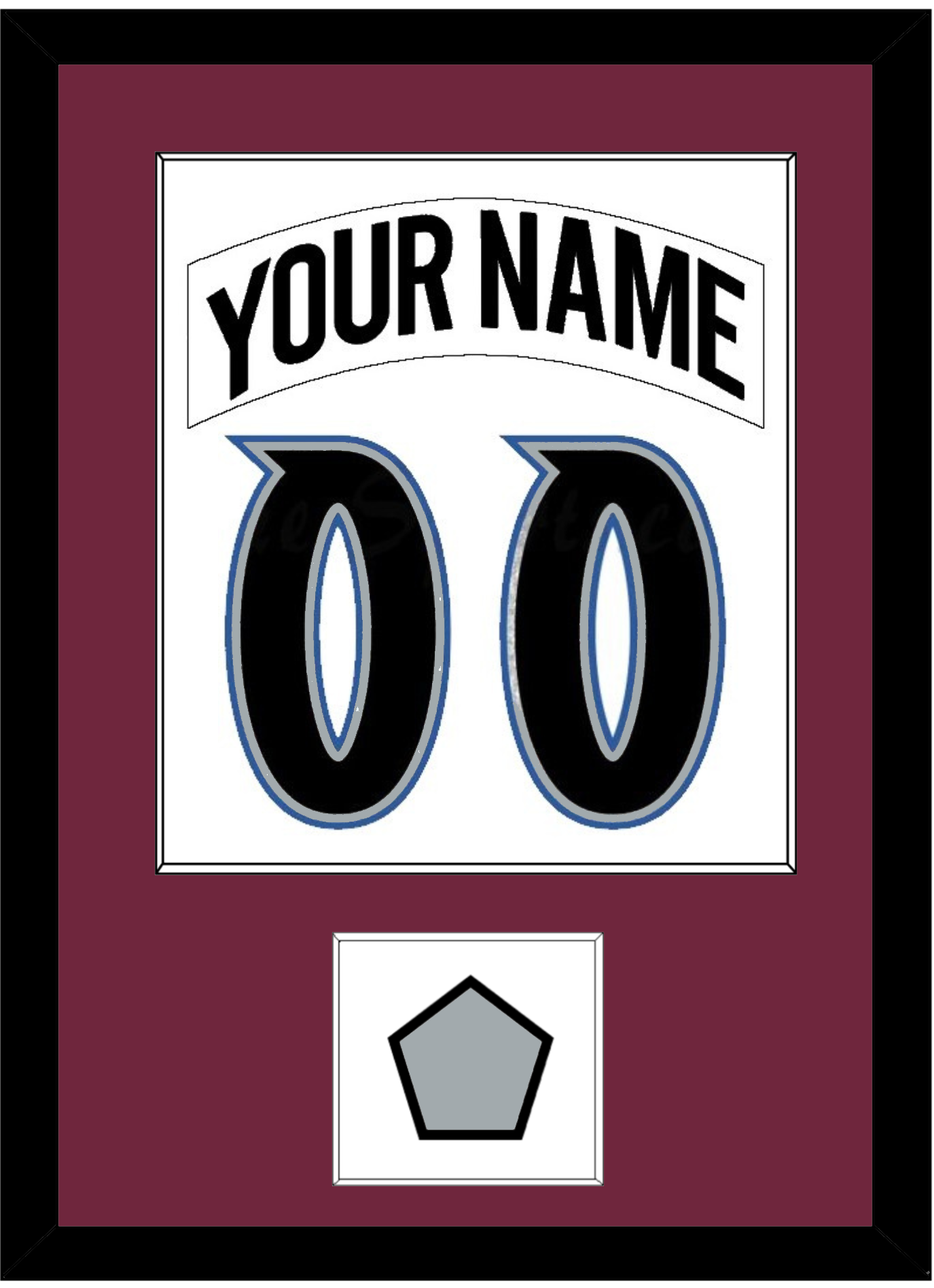 Colorado Nameplate & Number (Back) Combined, With Stanley Cup Champions Patch - Home White (1999-2001) - Essential Tier 1