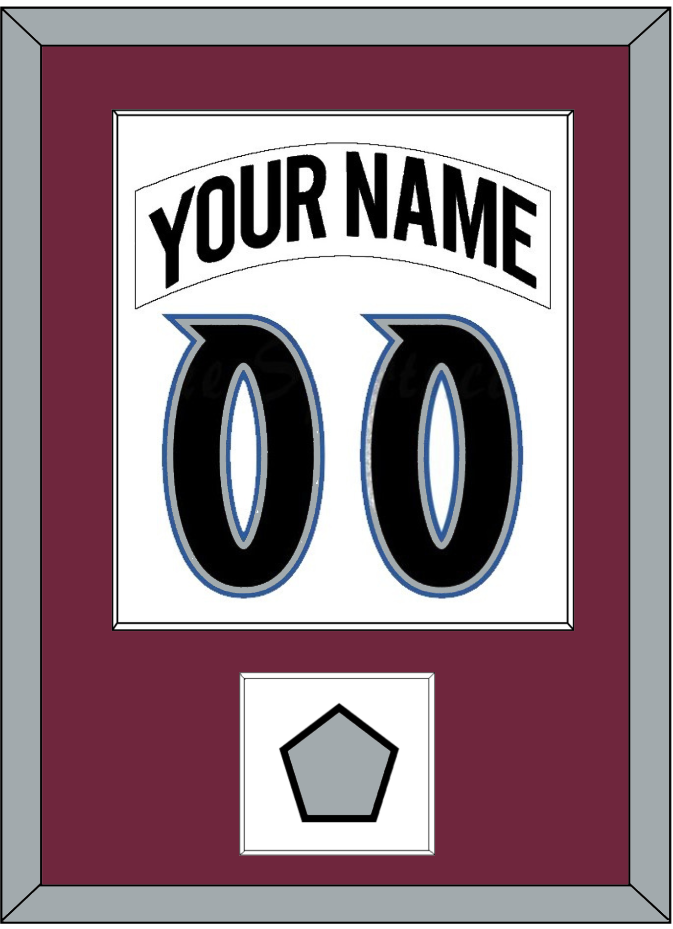 Colorado Nameplate & Number (Back) Combined, With Stanley Cup Finals Patch - Home White (1999-2001) - Essential Tier 1