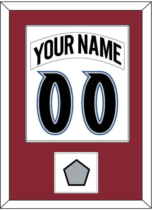 Colorado Nameplate & Number (Back) Combined, With Stanley Cup Finals Patch - Home White (1995-1996) - Essential Tier 1