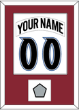 Colorado Nameplate & Number (Back) Combined, With Stanley Cup Finals Patch - Home White (1995-1996) - Single Mat 1