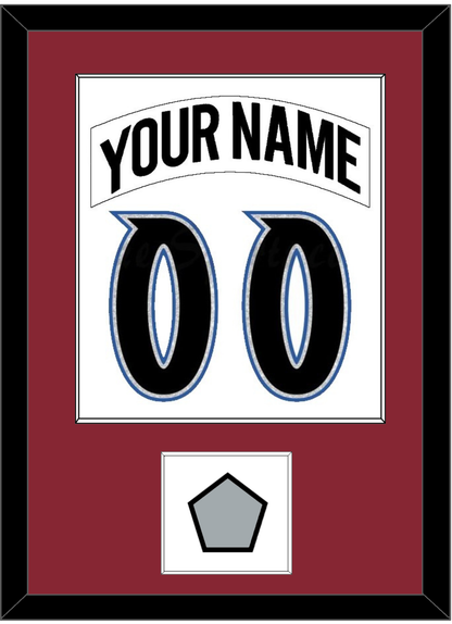 Colorado Nameplate & Number (Back) Combined, With Stanley Cup Finals Patch - Home White (1995-1996) - Essential Tier 1