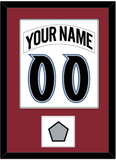 Colorado Nameplate & Number (Back) Combined, With Stanley Cup Finals Patch - Home White (1995-1996) - Single Mat 1