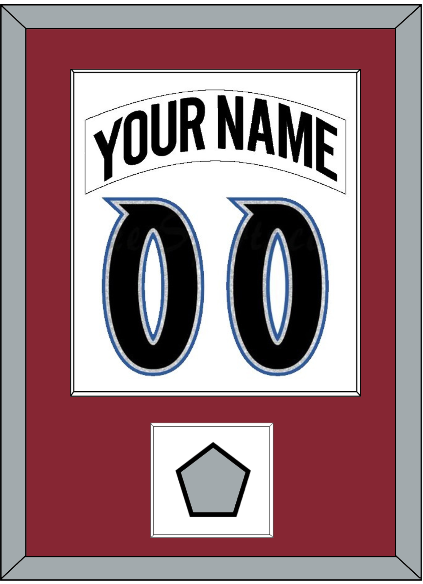 Colorado Nameplate & Number (Back) Combined, With Stanley Cup Finals Patch - Home White (1995-1996) - Essential Tier 1