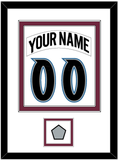 Colorado Nameplate & Number (Back) Combined, With Stanley Cup Finals Patch - Home White (1999-2001) - Double Mat 1