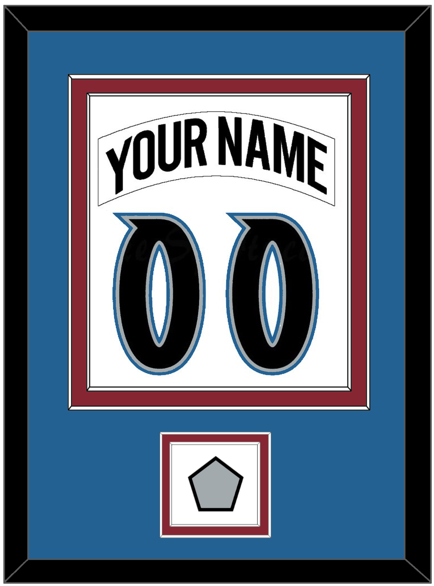 Colorado Nameplate & Number (Back) Combined, With Stanley Cup Finals Patch - Home White (1995-1996) - Signature Tier 3