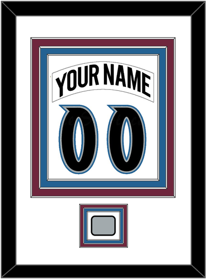 Colorado Nameplate & Number (Back) Combined, With Stanley Cup Finals Patch - Home White (1999-2001) - Premier Tier 1