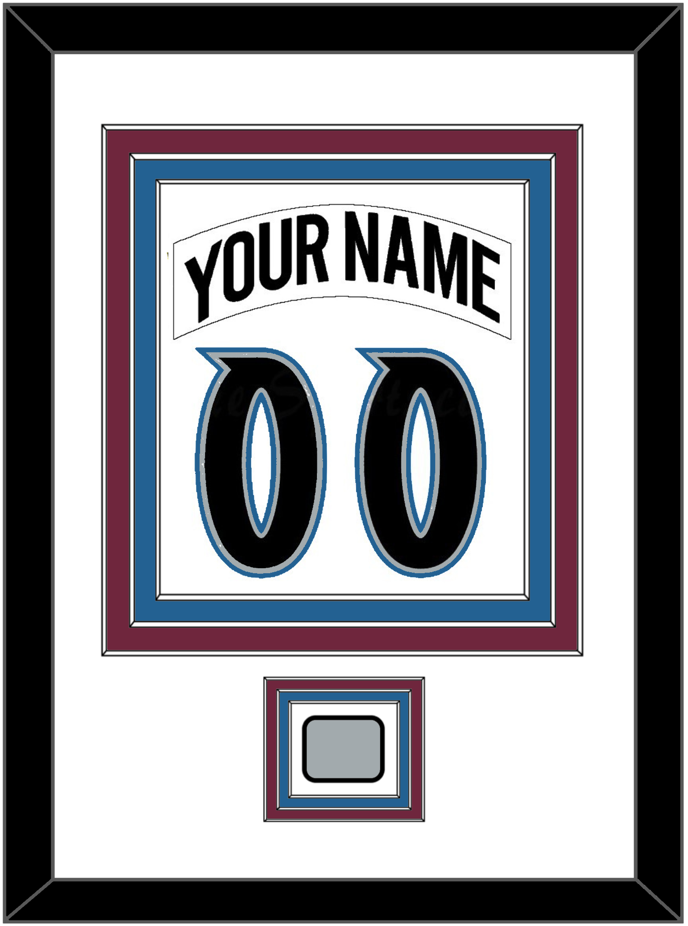 Colorado Nameplate & Number (Back) Combined, With Stanley Cup Champions Patch - Home White (1999-2001) - Premier Tier 1