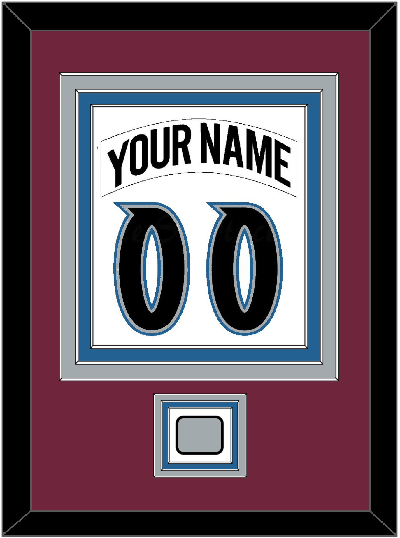Colorado Nameplate & Number (Back) Combined, With Stanley Cup Champions Patch - Home White (1999-2001) - Premier Tier 2