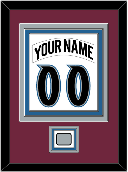 Colorado Nameplate & Number (Back) Combined, With Stanley Cup Champions Patch - Home White (1999-2001) - Premier Tier 2