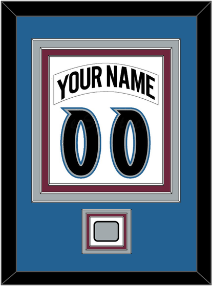 Colorado Nameplate & Number (Back) Combined, With Stanley Cup Champions Patch - Home White (1999-2001) - Premier Tier 3
