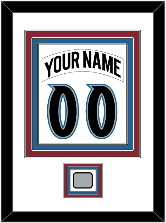 Colorado Nameplate & Number (Back) Combined, With Stanley Cup Finals Patch - Home White (1995-1996) - Premier Tier 1
