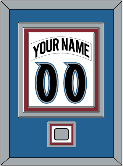 Colorado Nameplate & Number (Back) Combined, With Stanley Cup Finals Patch - Home White (1995-1996) - Premier Tier 3