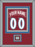 Colorado Nameplate & Number (Back) Combined, With Stanley Cup Finals Patch - Road Burgundy (1995-1996) - Triple Mat 2