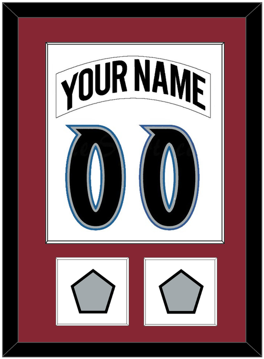 Colorado Nameplate & Number (Back) Combined, With 2 Stanley Cup Finals Patches - Home White (1995-1996) - Essential Tier 1