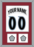 Colorado Nameplate & Number (Back) Combined, With 2 Stanley Cup Finals Patches - Home White (1995-1996) - Single Mat 1