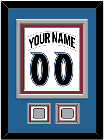 Colorado Nameplate & Number (Back) Combined, With 2 Stanley Cup Finals Patches - Home White (1995-1996) - Premier Tier 3