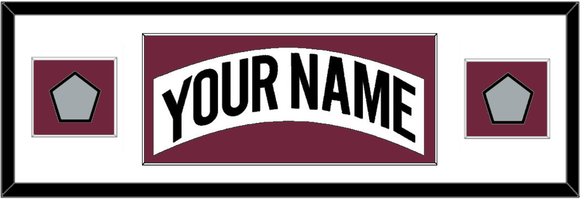 Colorado Nameplate & 2 Stanley Cup Finals Patches - Home White (1999-2001) - Single Mat 4