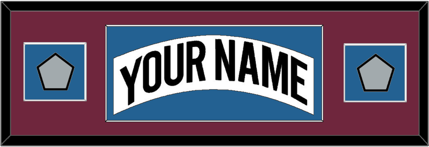 Colorado Nameplate & 2 Stanley Cup Finals Patches - Home White (1999-2001) - Essential Tier 5