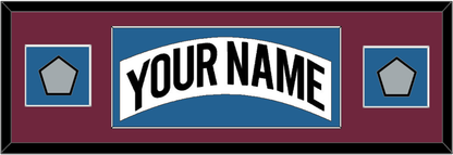 Colorado Nameplate & 2 Stanley Cup Finals Patches - Home White (1999-2001) - Essential Tier 5