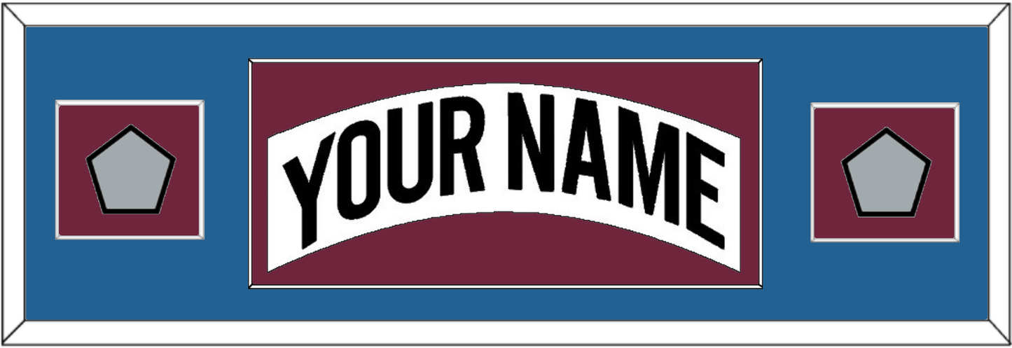 Colorado Nameplate & 2 Stanley Cup Finals Patches - Home White (1999-2001) - Essential Tier 6