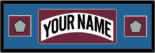 Colorado Nameplate & 2 Stanley Cup Finals Patches - Home White (1999-2001) - Essential Tier 6