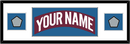 Colorado Nameplate & 2 Stanley Cup Finals Patches - Road Burgundy (1999-2001) - Essential Tier 3
