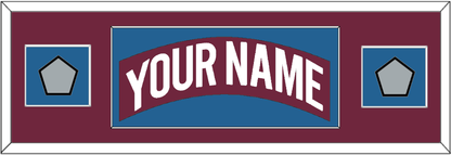 Colorado Nameplate & 2 Stanley Cup Finals Patches - Road Burgundy (1999-2001) - Essential Tier 4