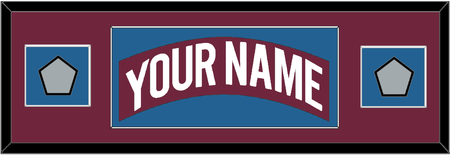 Colorado Nameplate & 2 Stanley Cup Finals Patches - Road Burgundy (1999-2001) - Essential Tier 4