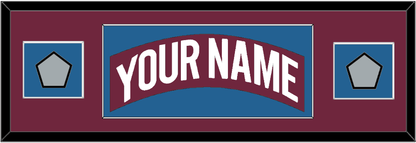 Colorado Nameplate & 2 Stanley Cup Finals Patches - Road Burgundy (1999-2001) - Essential Tier 4