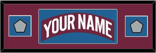 Colorado Nameplate & 2 Stanley Cup Finals Patches - Road Burgundy (1999-2001) - Essential Tier 4