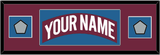 Colorado Nameplate & 2 Stanley Cup Finals Patches - Road Burgundy (1999-2001) - Single Mat 4