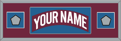 Colorado Nameplate & 2 Stanley Cup Finals Patches - Road Burgundy (1999-2001) - Essential Tier 4