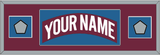 Colorado Nameplate & 2 Stanley Cup Finals Patches - Road Burgundy (1999-2001) - Single Mat 4