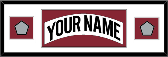 Colorado Nameplate & 2 Stanley Cup Finals Patches - Home White (1995-1996) - Single Mat 4