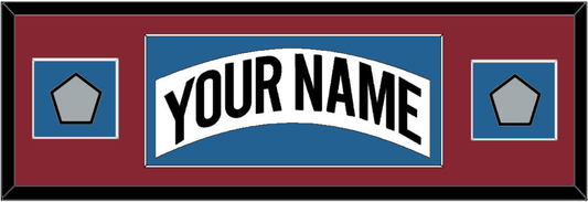 Colorado Nameplate & 2 Stanley Cup Finals Patches - Home White (1995-1996) - Essential Tier 5