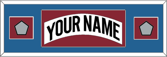 Colorado Nameplate & 2 Stanley Cup Finals Patches - Home White (1995-1996) - Single Mat 6