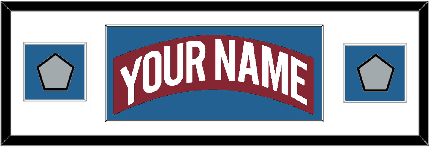 Colorado Nameplate & 2 Stanley Cup Finals Patches - Road Burgundy (1995-1996) - Essential Tier 3