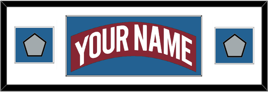 Colorado Nameplate & 2 Stanley Cup Finals Patches - Road Burgundy (1995-1996) - Essential Tier 3