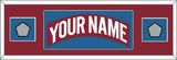 Colorado Nameplate & 2 Stanley Cup Finals Patches - Road Burgundy (1995-1996) - Single Mat 4