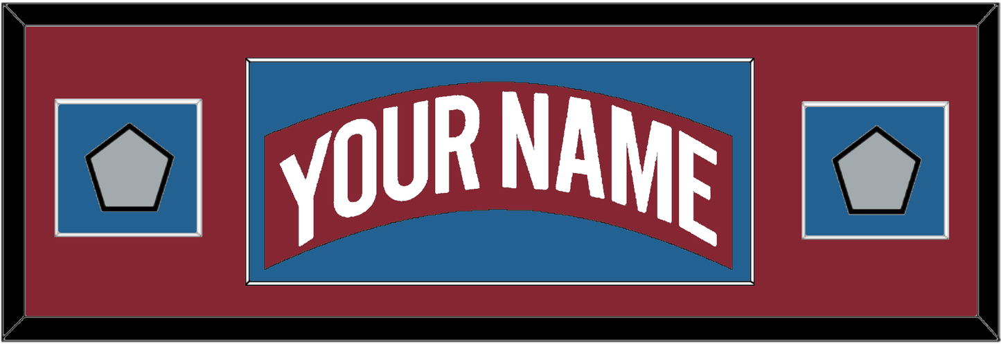 Colorado Nameplate & 2 Stanley Cup Finals Patches - Road Burgundy (1995-1996) - Essential Tier 4