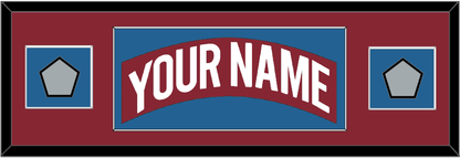 Colorado Nameplate & 2 Stanley Cup Finals Patches - Road Burgundy (1995-1996) - Essential Tier 4