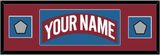 Colorado Nameplate & 2 Stanley Cup Finals Patches - Road Burgundy (1995-1996) - Single Mat 4