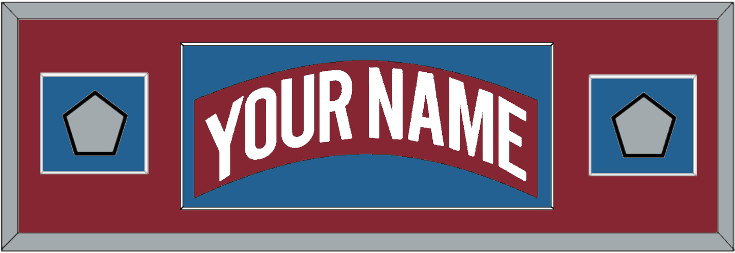 Colorado Nameplate & 2 Stanley Cup Finals Patches - Road Burgundy (1995-1996) - Essential Tier 4