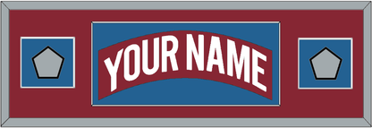 Colorado Nameplate & 2 Stanley Cup Finals Patches - Road Burgundy (1995-1996) - Essential Tier 4